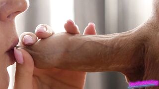 Let's play with his foreskin spunk fountain in throat