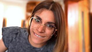 The delivery chap arrives to deliver an order and I grab him truly hard in front of my allies.