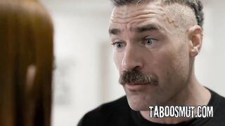 Widowed Stud Bangs His Stepson's Redhead Girlfriend