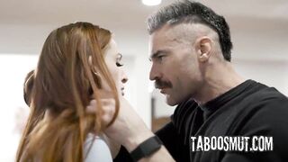 Widowed Stud Bangs His Stepson's Redhead Girlfriend