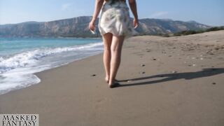 Womanizer made me cum so fast at the beach. What an intensive clitoris sucking toy for my vagina