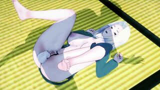 Naruto Tsunade wanted some drinks but drank cum instead