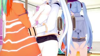 Super Robot Wars thirty Az licks Ruri's cunt CG ANIME