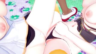 Super Robot Wars thirty Az licks Ruri's cunt CG ANIME