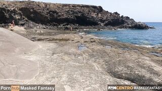 Risky outdoor masturbation after hiking along the coast - Real Female Climax in Public