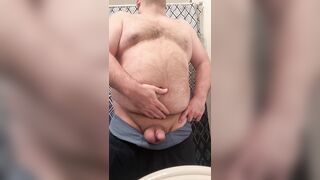 A admirable morning urinate