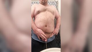 A admirable morning urinate
