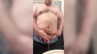 A admirable morning urinate