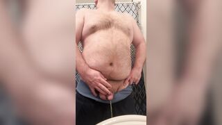 A admirable morning urinate