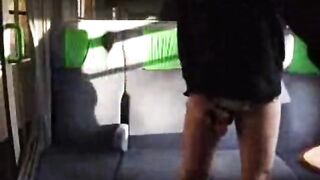 risky public stroking exhibe on educate