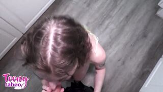 Counter Top Babysitter Sunny Daze Gets Her Aperture Filled By The Boss