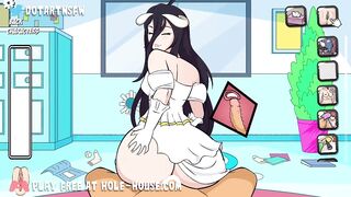 Albedo getting drilled and filled with cum in different poses - Comics