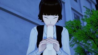 Persona 5 Makoto craves to play with Ren's schlong