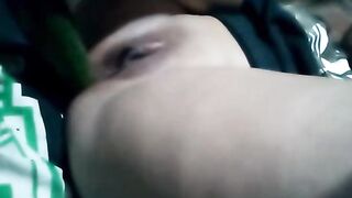 Youthful cutie and her 1st squirting cucumber!