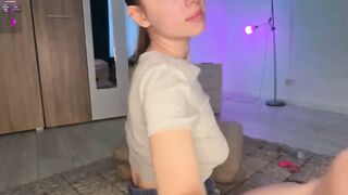 Blond angel banging anal with vibro