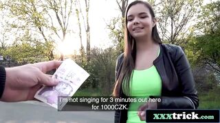 Curvy Czech Cutie Takes a Wild Ride by the Teach Tracks