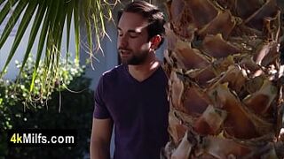 Breasty blond stepmom banged after her workout