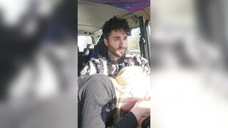 Car bj cheerful palatable cum in throat