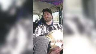 Car bj cheerful palatable cum in throat