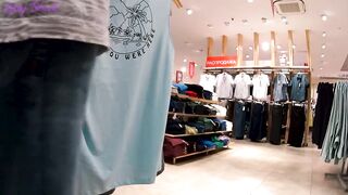 Fitting Room Sex with Garments Store Consultant Ends Cum Drink