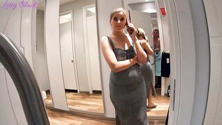 Fitting Room Sex with Garments Store Consultant Ends Cum Drink