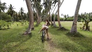 Hawt olesya malibu rides a bike