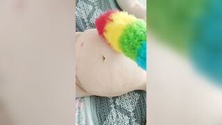 duster cleaning the dust from my curvy wife