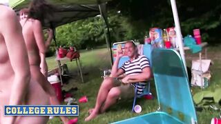 COLLEGE RULES - Wild College Students Play An Outdoorsy Game Of Kickball Bare And Juicy