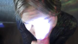 Fa bit of ass from outer space! Trippy deepthroat squirting facial