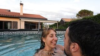 That guy suddenly takes my bikini off to screw me in the swimming pool