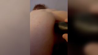 Bitch Gets Butt Screwed With A Cucumber