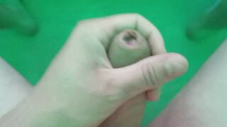 Concupiscent chap masturbating large jock - POV large ramrod