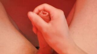 Hunk masturbating large schlong POV