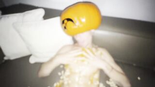 Jack O'Lantern Carve and Screw - Large Butt Large Tit Colombian Latin babe Gets Halloween Screw - Kyle Stroker