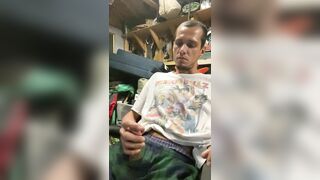 DILF Gets Also Crazy To Please Fans, Biggest Cum Load All Over Large Wang!!! Creamy Cum For All ????????????