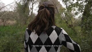 Small excited teen drilled in public park - Nearly caught! - Outdoor amateur sex