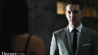 Deeper. Taskmaster Shares One of His Slaves with a Ally