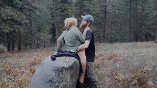 mother I'd like to fuck Gets Creampied on Forest Park Path