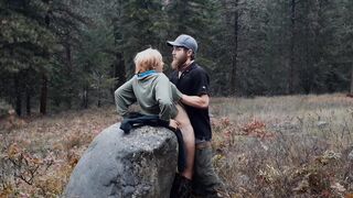 mother I'd like to fuck Gets Creampied on Forest Park Path