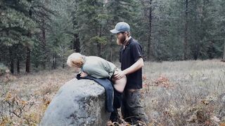 mother I'd like to fuck Gets Creampied on Forest Park Path