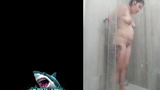 I screwed my neighbour in the shower at her 1st anal casting in Medellin