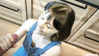 Hawt and Intensive Sex in the Kitchen with a Cute Lascivious Amateur Girlfriend Hiyouth