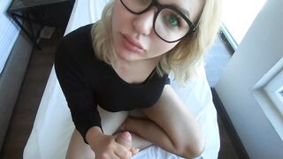 Soaked Wench with Glasses entreats to Coarse Bang her Booty until Creampie