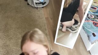 Cute Golden-haired with Green Eyes gets a Facial