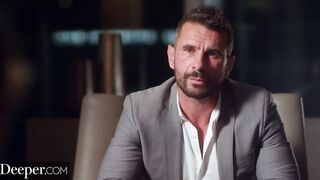 Deeper. Beautiful gold digger is enticed by boyfriend's daddy