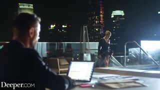 Deeper. Beautiful gold digger is enticed by boyfriend's daddy