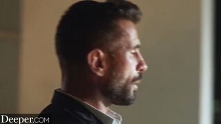 Deeper. Beautiful gold digger is enticed by boyfriend's daddy