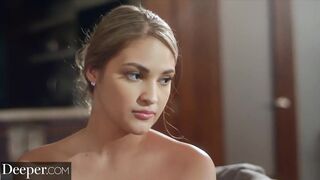 Deeper. Beautiful gold digger is enticed by boyfriend's daddy