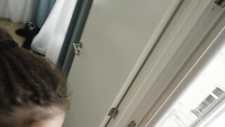 two beauties screw the camera chap share a facial and a cumkiss