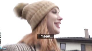 Public Agent Redhead Brit Lenina Crowne screws for posh villa